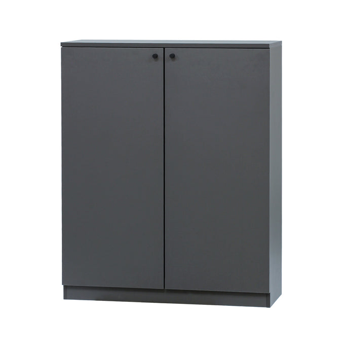 ダークグレー色ストック型キャビネット下台