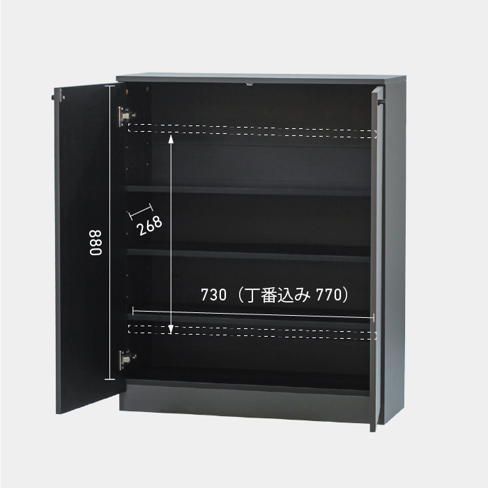 ストック型キャビネット ダブルH450 DGY 上下セット