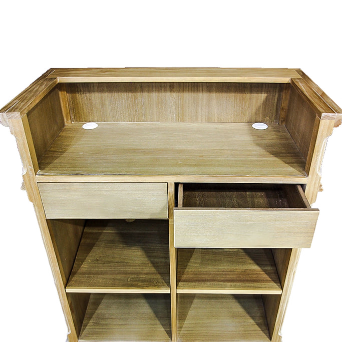 シャビーウッド色レジカウンターの詳細