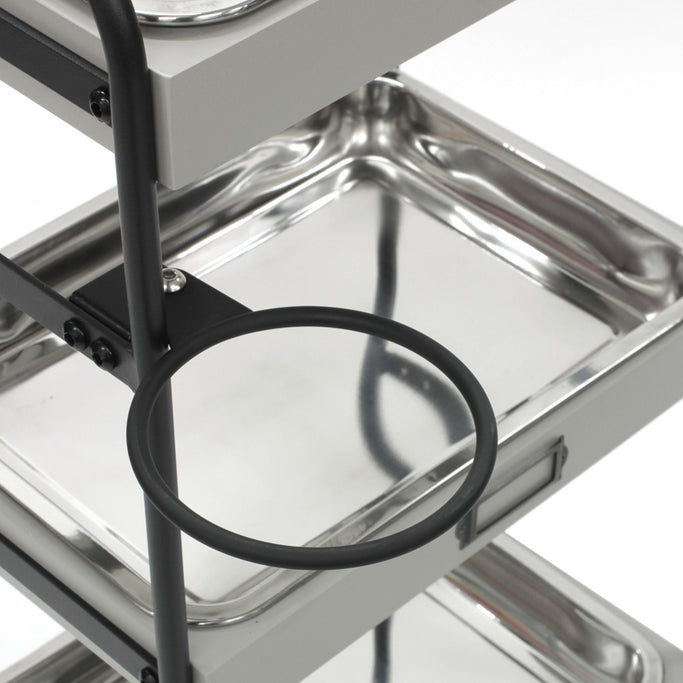 3段ウッドワゴンステンレストレイ3枚の詳細