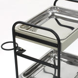 3段ウッドワゴンステンレストレイ3枚の詳細