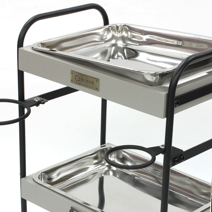 3段ウッドワゴンステンレストレイ3枚の詳細