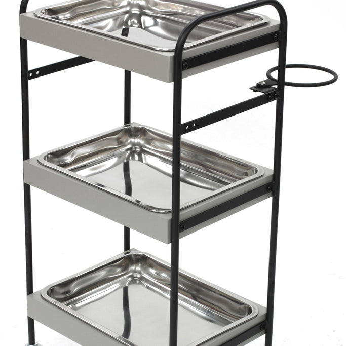 3段ウッドワゴンステンレストレイ3枚の詳細