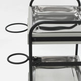 3段ウッドワゴンステンレストレイ3枚の詳細