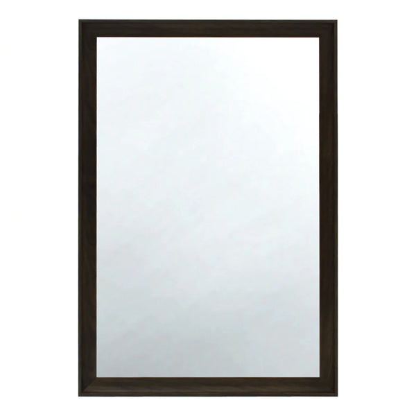 壁掛け鏡】ウッド調 壁面ミラー（ダークブラウン）｜セット面に