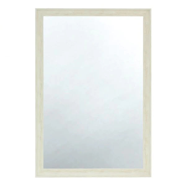 壁掛け鏡】ウッド調 壁面ミラー（ホワイトウッド）｜セット面に