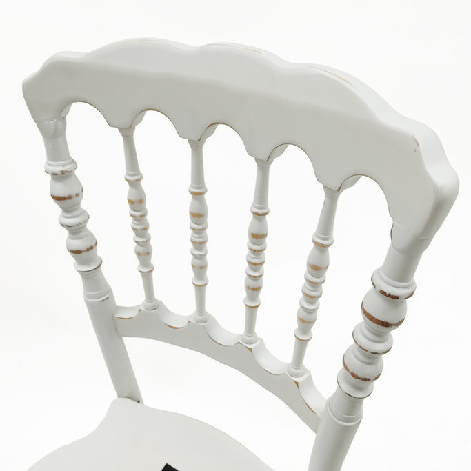 ホワイト色ナポレオンチェアの詳細写真1