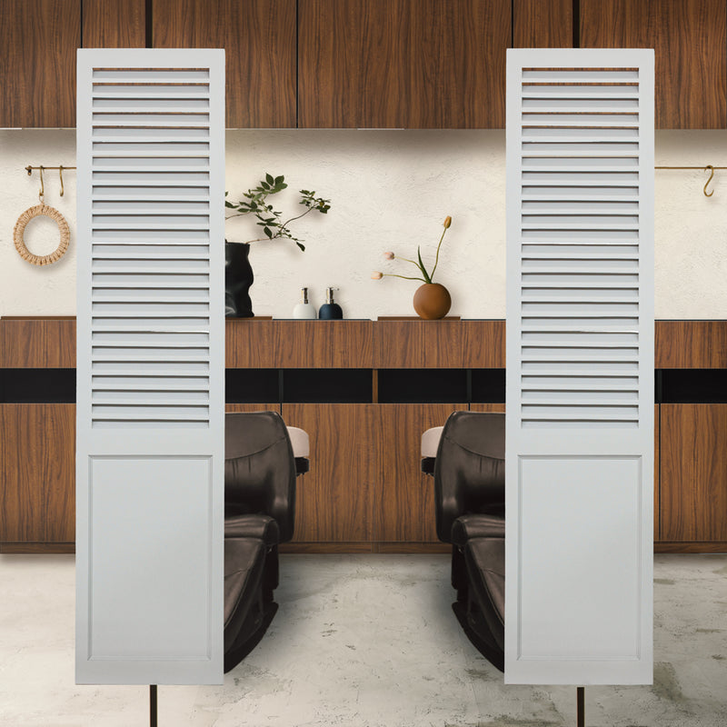 サロンにあるホワイト色スリムドアパーテーション【07】