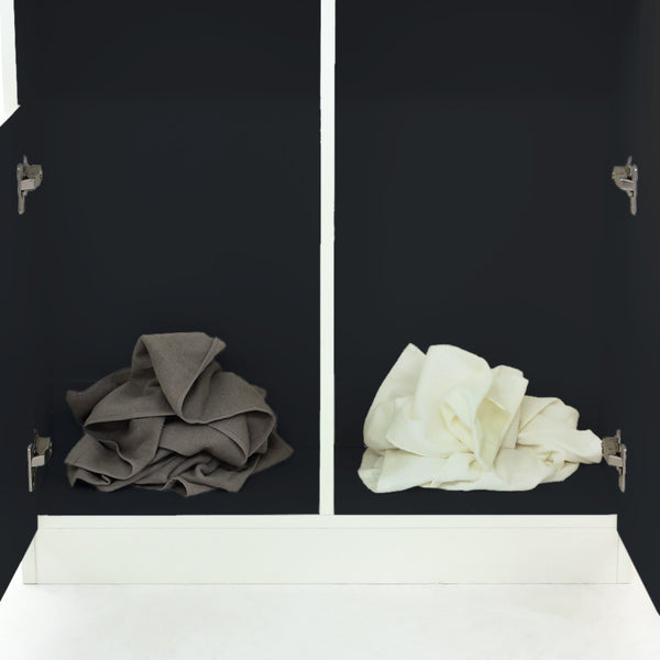 使用済みタオルも分けて収納