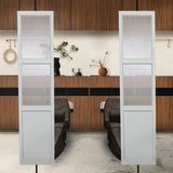 サロンにあるホワイト色スリムドアパーテーション