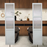 サロンにあるホワイト色スリムドアパーテーション【06】