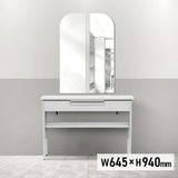 フレームレスミラー《アーチ》のサイズ表：w645xh940