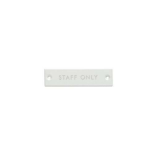 サインプレート STAFF ONLY ホワイト