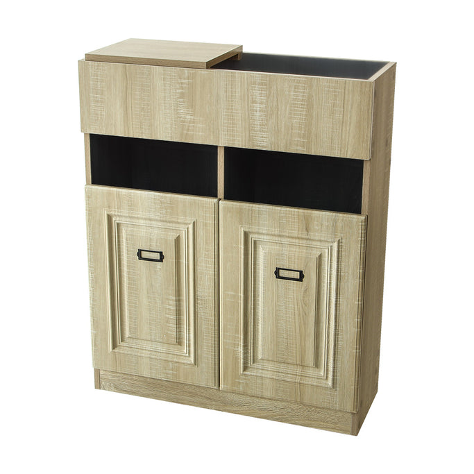 シャビーウッド色モールディングありシャンプーキャビネット【下台】