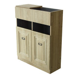 シャビーウッド色モールディングありシャンプーキャビネット【下台】