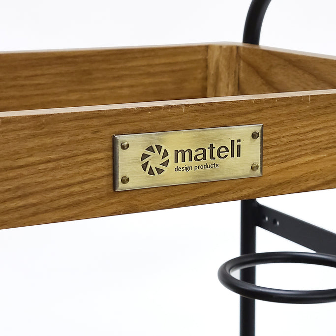 ステンレストレイ1枚付き3段ウッドワゴンの詳細