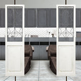 サロンにあるアンティークホワイト色スリムドアパーテーション【01】