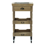 ブラウン色アンティークワゴン【ルシール】