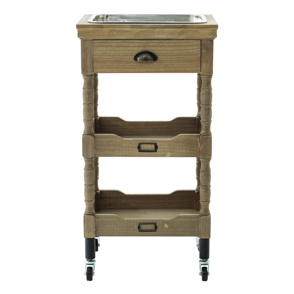 ブラウン色アンティークワゴン【ルシール】