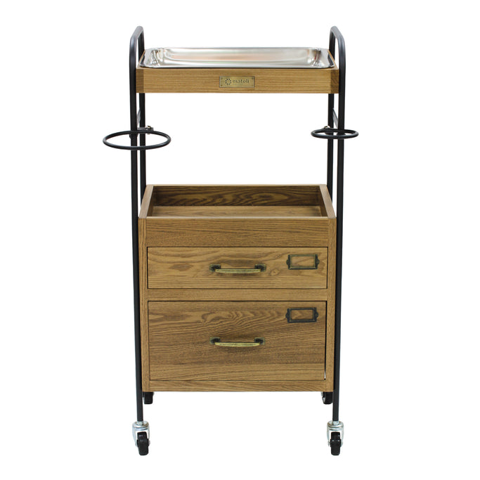 2段引き出しウッドワゴン 正面