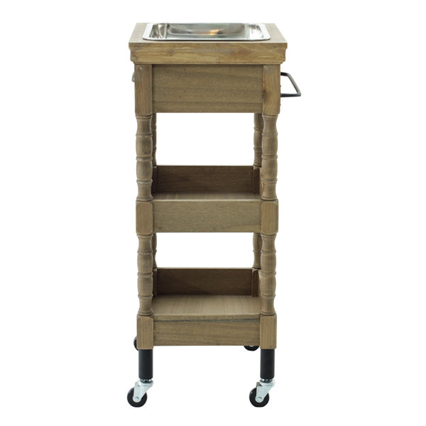 ブラウン色アンティークワゴン【ルシール】