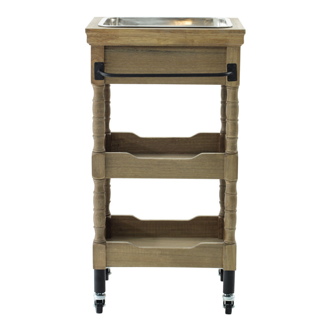 ブラウン色アンティークワゴン【ルシール】