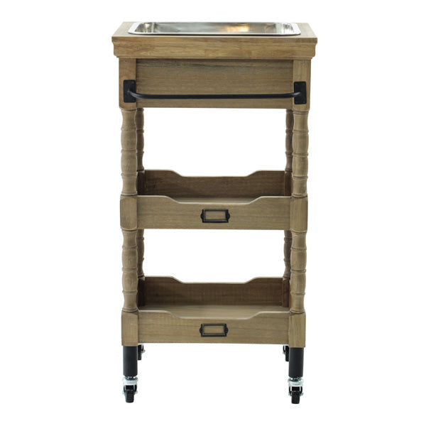 ブラウン色アンティークワゴン【ルシール】