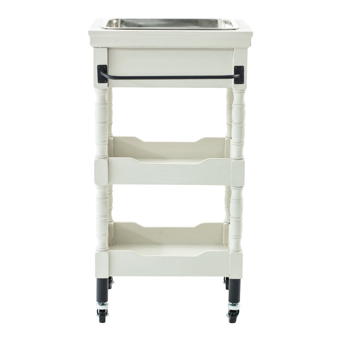 白色アンティークワゴン【ルシール】