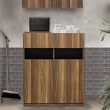 ダークブラウンウッド色のフラットシャンプーキャビネット【下台】