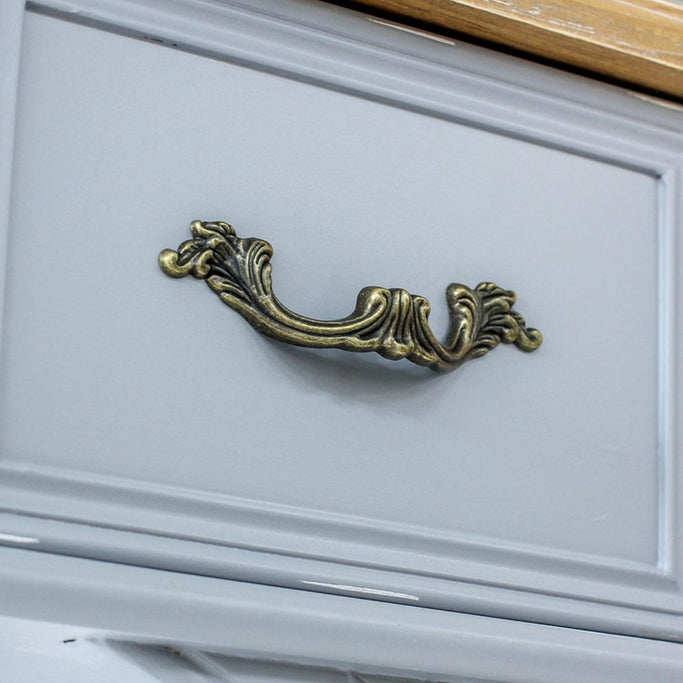 ブルーグレー色ネコ脚ネイルテーブルの詳細5