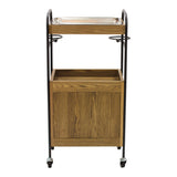 2段引き出しウッドワゴン 背面写真