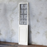 アンティークホワイト色スリムドアパーテーション【01】