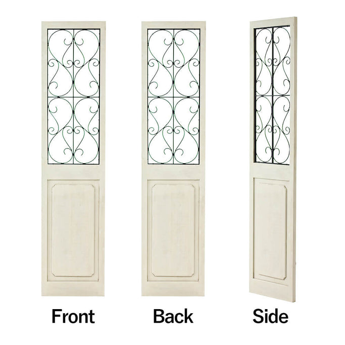 スリムドアパーテーションの正面、裏面、サイド面