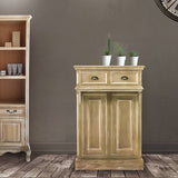 部屋にあるシャビーウッド色レジカウンター