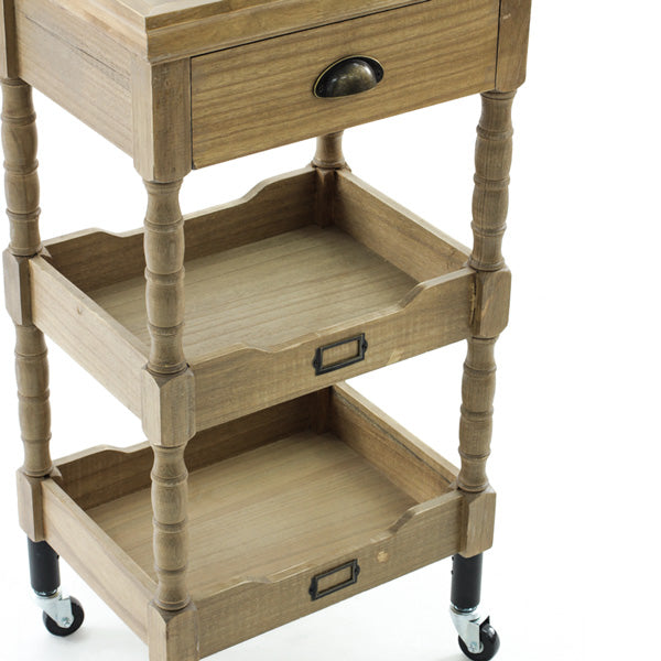 ブラウン色アンティークワゴン【ルシール】の詳細