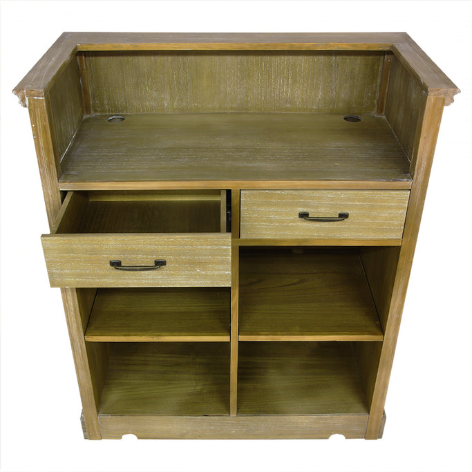 シャビーウッド色レジカウンターの詳細