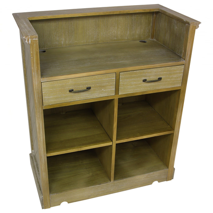 シャビーウッド色レジカウンターの詳細