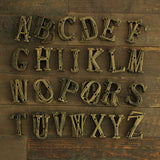 ブロンズ色アルファベットオブジェ