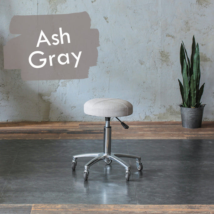 アッシュグレー色鋲なしスツール