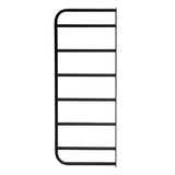 ブラック色アイアンシェルフブラケット 7段