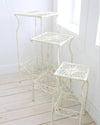 ホワイト色アイオンネストテーブル(3点セット)