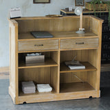 ヘリンボーンレセプションカウンターの後ろ面