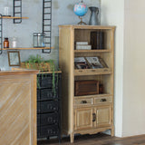 部屋にあるシャビーウッド色店販用キャビネット【ストレート脚】