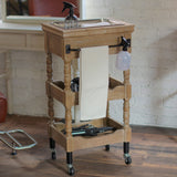 サロンにあるブラウン色アンティークワゴン【ルシール】