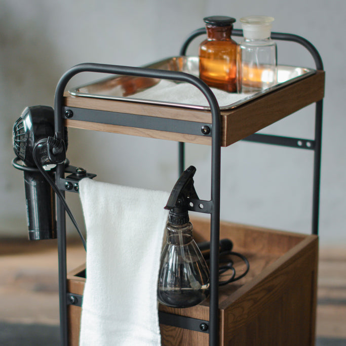 2段引き出しウッドワゴンの詳細