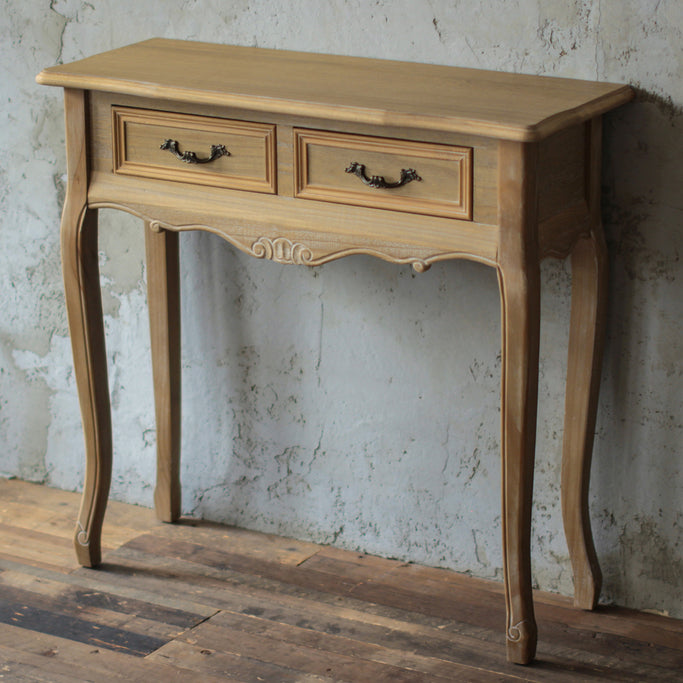 サロンにあるシャビーウッド色サロン専用コンソール 【ネコ脚】