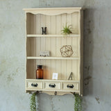 ホワイト色壁掛け商品棚【ウォールラック】の使用例2