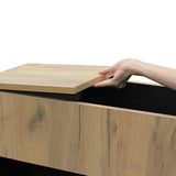 ライトブラウンウッド色のフラットシャンプーキャビネット【下台】の詳細