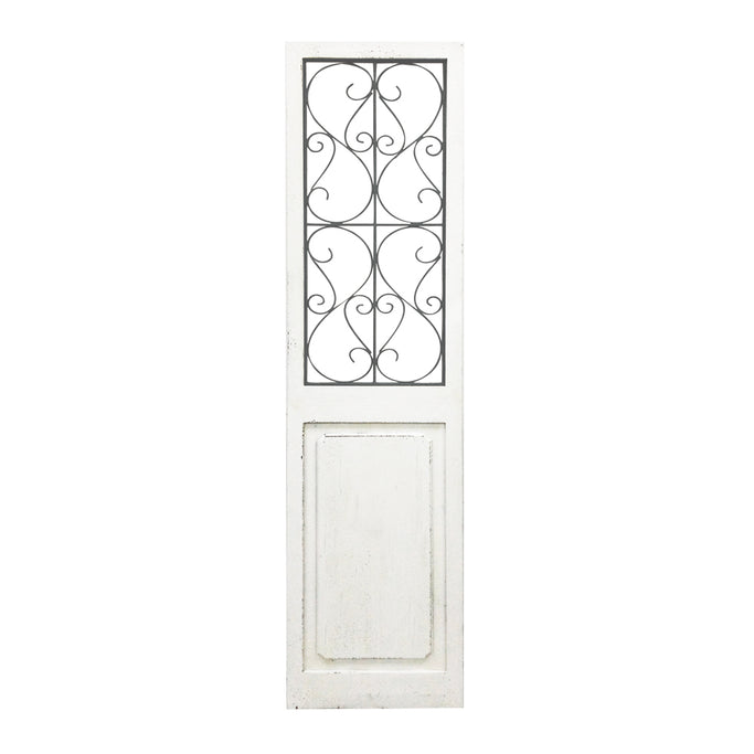 アンティークホワイト色スリムドアパーテーション