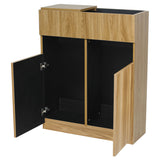 ナチュラルウッド色フラットシャンプーキャビネット【下台】